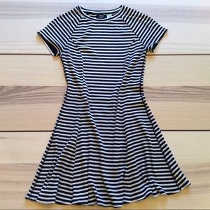 Striped Knit Swing Dress